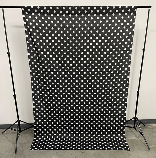 58" Wide x 120" High, Poly Cotton Polka Dot Decorative Backdrop Drape Curtain Divider, 1 Panel