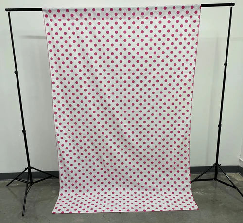 58" Wide x 84" High, Poly Cotton Polka Dot Decorative Backdrop Drape Curtain Divider, 1 Panel