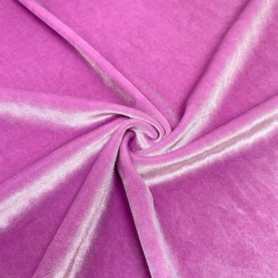 Lavender Spandex Velvet Fabric 60" Wide 90% Polyester/10% Stretch Velvet Fabric By The Yard