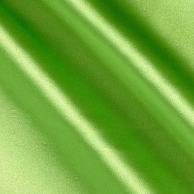 Lime Green Stretch Charmeuse Satin Fabric, 58-59" Wide-96% Polyester, 4% Spandex by The Yard.
