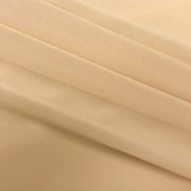 Lt Nude 58/60" Wide Solid Stretch Power Mesh Fabric Nylon Spandex Sold By The Yard.