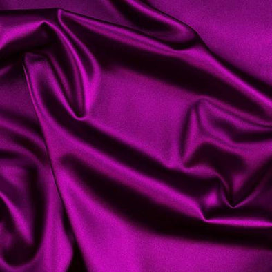 Magenta Stretch Charmeuse Satin Fabric, 58-59" Wide-96% Polyester, 4% Spandex by The Yard.