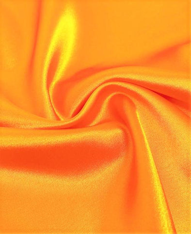 Mango Yellow Stretch Charmeuse Satin Fabric, 58-59" Wide-96% Polyester, 4% Spandex by The Yard.