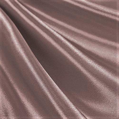 Mauve Heavy Shiny Bridal Satin Fabric for Wedding Dress, 60" inches wide sold by The Yard.