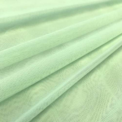 Mint 58/60" Wide Solid Stretch Power Mesh Fabric Nylon Spandex Sold By The Yard.