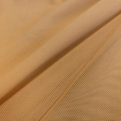Nude 58/60" Wide Solid Stretch Power Mesh Fabric Nylon Spandex Sold By The Yard.