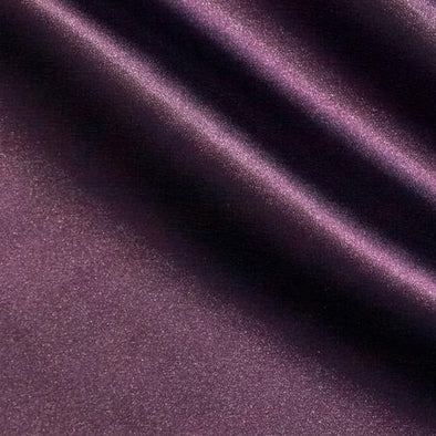 Plum Stretch Charmeuse Satin Fabric, 58-59" Wide-96% Polyester, 4% Spandex by The Yard.