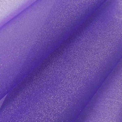 Purple 60"Wide 100% Polyester Soft Light Weight, Sheer Crystal Organza Fabric Sold By The Yard
