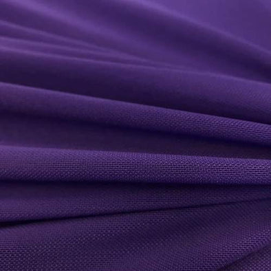 Purple 58/60" Wide Solid Stretch Power Mesh Fabric Nylon Spandex Sold By The Yard.