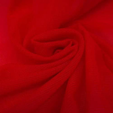 Red 58/60" Wide Solid Stretch Power Mesh Fabric Nylon Spandex Sold By The Yard.