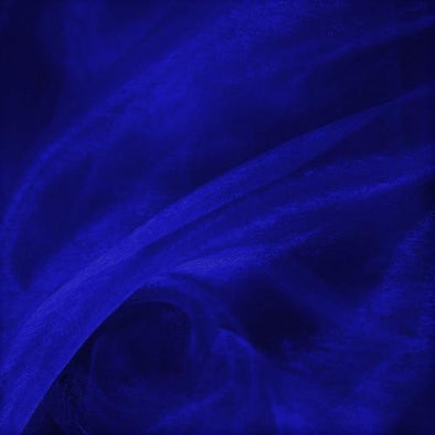 Royal Blue 60"Wide 100% Polyester Soft Light Weight, Sheer Crystal Organza Fabric Sold By The Yard