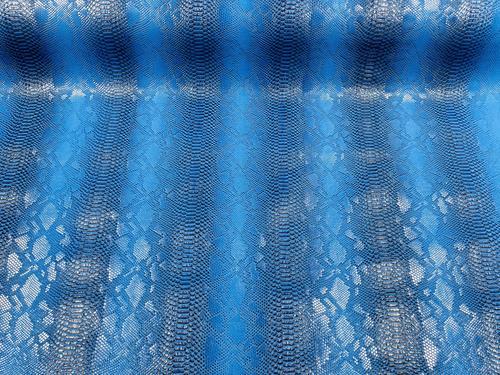 Royal Blue Faux Viper Snake Skin Vinyl-faux Leather-3D Scales-sold By The Yard