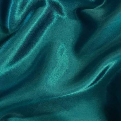Teal Stretch Charmeuse Satin Fabric, 58-59" Wide-96% Polyester, 4% Spandex by The Yard.