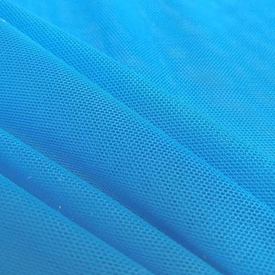 Turquoise 58/60" Wide Solid Stretch Power Mesh Fabric Nylon Spandex Sold By The Yard.