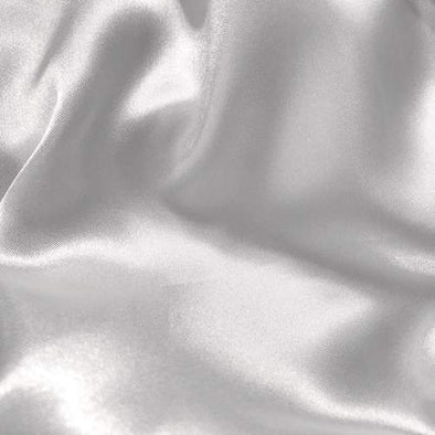 White Stretch Charmeuse Satin Fabric, 58-59" Wide-96% Polyester, 4% Spandex by The Yard.