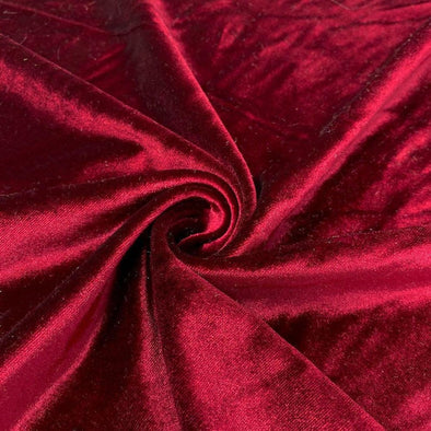 Wine Spandex Velvet Fabric 60" Wide 90% Polyester/10% Stretch Velvet Fabric By The Yard