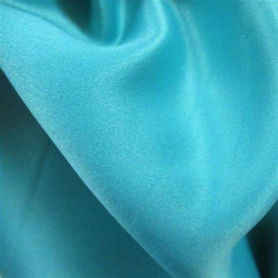 Aqua Matte Satin (Peau de Soie) Duchess Fabric Bridesmaid Dress 60" Wide Sold By The Yard.