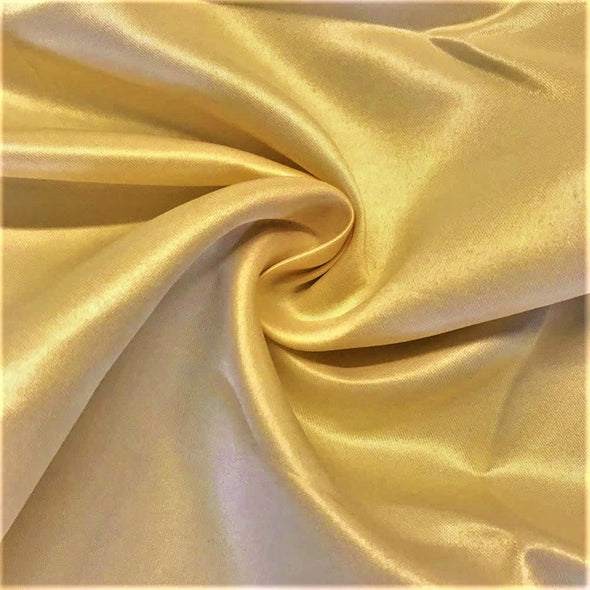 Light Yellow Matte Satin (Peau de Soie) Duchess Fabric Bridesmaid Dress 60" Wide Sold By The Yard.