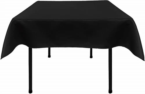 45 x 45" Square Polyester Bridal Satin Table Table Overlay, For a Small 33" Square Coffee Table With 6" Drop