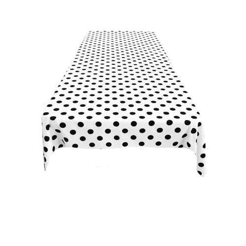 54" x 54" Square Big Polka Dot Poly Cotton Tablecloth