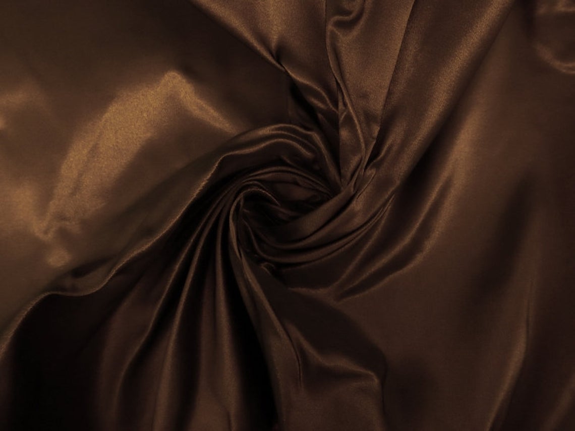 SHINY SATIN POLYESTER 60 BLACK FABRIC BY THE YARD, BRIDESMAID