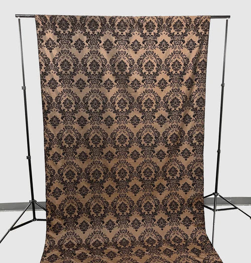 5 Feet Wide Damask Flocking Taffeta Backdrop Drape Curtain Panel, 1 Panel.