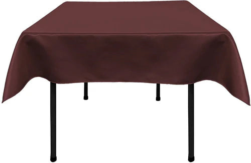 45 x 45" Square Polyester Bridal Satin Table Table Overlay, For a Small 33" Square Coffee Table With 6" Drop