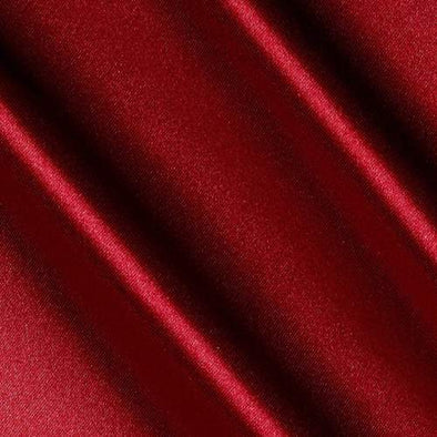 Burgundy Heavy Shiny Bridal Satin Fabric for Wedding Dress, 60" inches wide sold by The Yard.