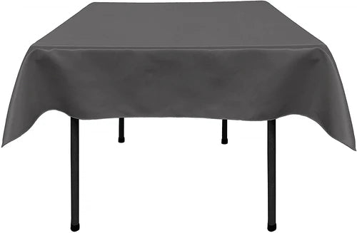 54" x 54" Square Polyester Bridal Satin Table Table Overlay, For a Small 42" Square Coffee Table With 6" Drop