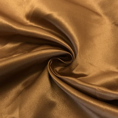 Copper Matte Satin (Peau de Soie) Duchess Fabric Bridesmaid Dress 60" Wide Sold By The Yard.