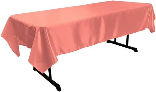 58" x 144" Rectangular Polyester Bridal Satin Table Tablecloth