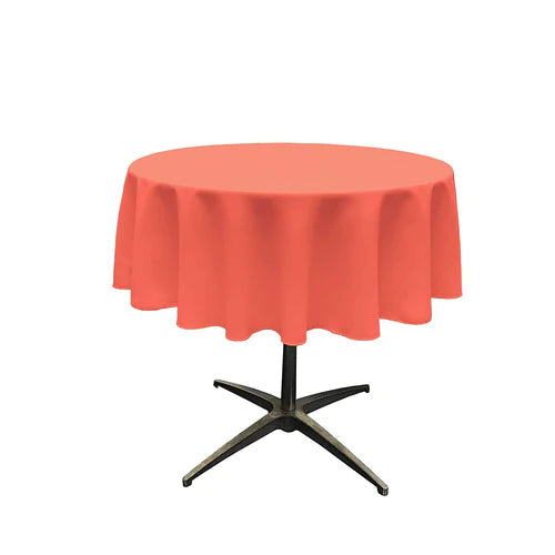 42" Round Polyester Poplin Table Overlay Good For A 30" Round Table With a 5" Round Drop Around