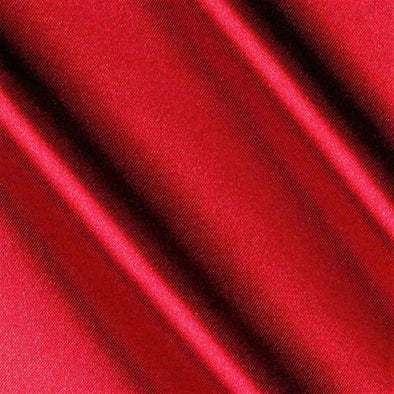 Cranberry Heavy Shiny Bridal Satin Fabric for Wedding Dress, 60" inches wide sold by The Yard.