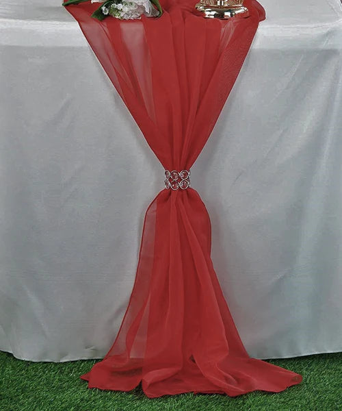 58" Wide Extra Long, Chiffon Wedding Table Runner