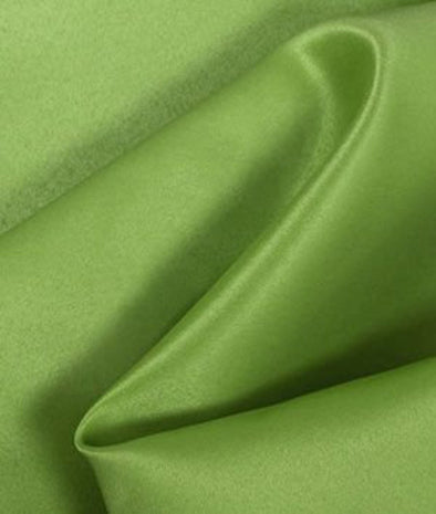 Dark Lime Matte Satin (Peau de Soie) Duchess Fabric Bridesmaid Dress 60" Wide Sold By The Yard.