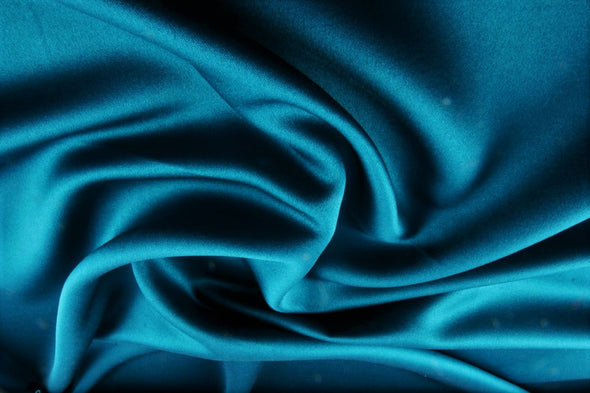 Dark Teal Matte Satin (Peau de Soie) Duchess Fabric Bridesmaid Dress 60" Wide Sold By The Yard.