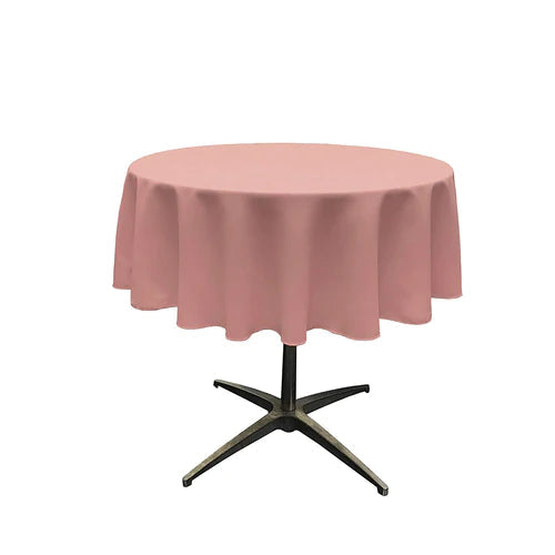 51" Round Polyester Poplin Table Overlay Good For A 40" Round Table With a 5" Round Drop Around