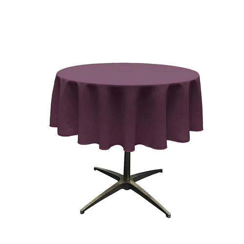 51" Round Polyester Poplin Table Overlay Good For A 40" Round Table With a 5" Round Drop Around