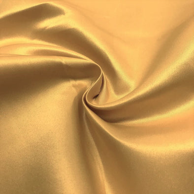 Gold Matte Satin (Peau de Soie) Duchess Fabric Bridesmaid Dress 60" Wide Sold By The Yard.