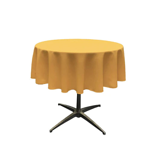 51" Round Polyester Poplin Table Overlay Good For A 40" Round Table With a 5" Round Drop Around