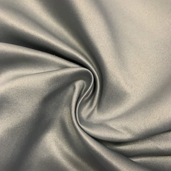 Gray Matte Satin (Peau de Soie) Duchess Fabric Bridesmaid Dress 60" Wide Sold By The Yard.