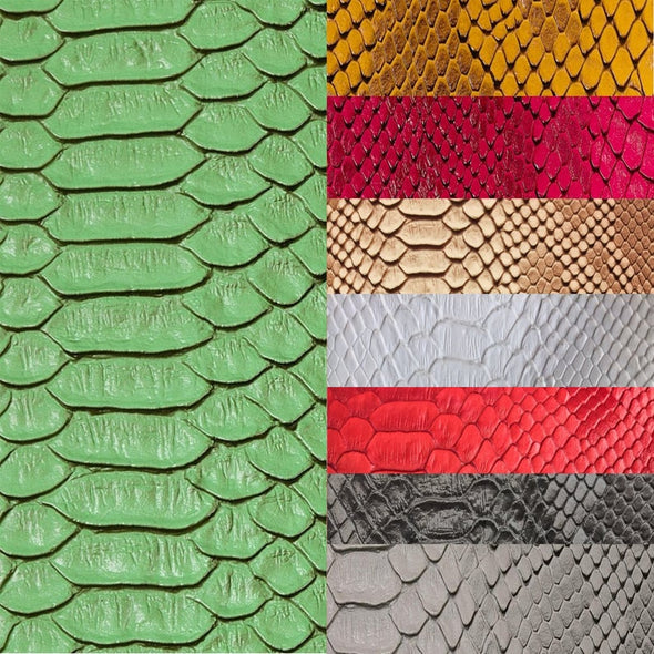Gold/Brown Faux Viper Snake Skin Vinyl-faux Leather-3D Scales-sold By The Yard