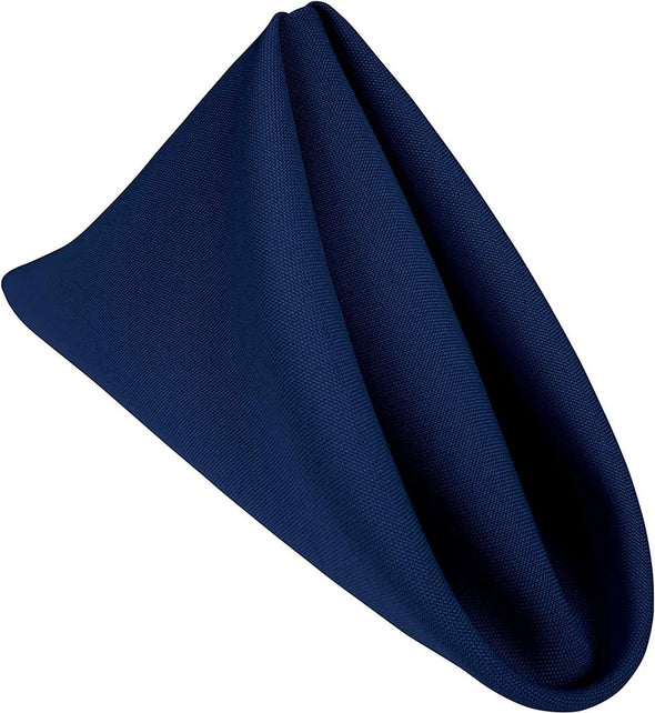 18 x 18 Inches Polyester Poplin Decorative Table Napkins, Party Supply - Pack of 12