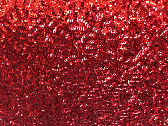 Red mermaid fish scales sequins- seaweed sequins design- sold by the yard.58" wide.