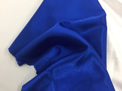 Royal Blue 58 inch 2 way stretch charmeuse satin-super soft silky satin-wedding-bridal-prom-nightgown-Sold by the yard.