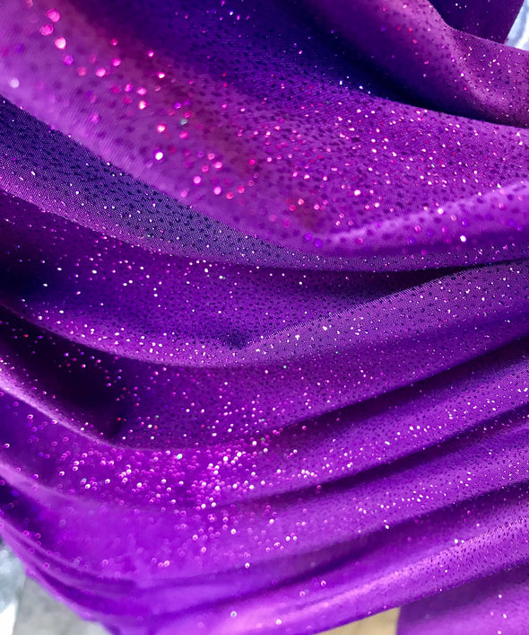 Plum shiny iridescent glitter stretch spandex design-Selena fabric-decorations-Halloween-sold by the yard-free shipping in the USA-