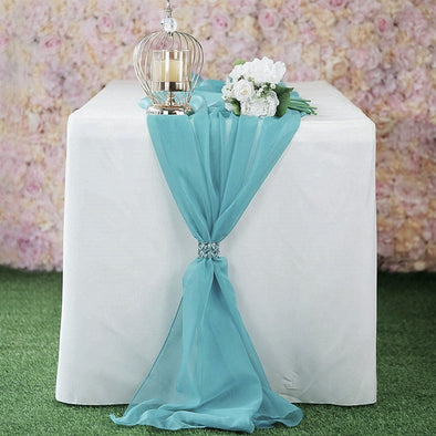 Chiffon Table Runner 18" Wide by 180" Wide Extra Long, Wedding Runners, Holiday Table Runners,