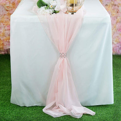 Chiffon Table Runner 14" Wide by 120" Long  Extra Long, Wedding Runners, Long Table Runners