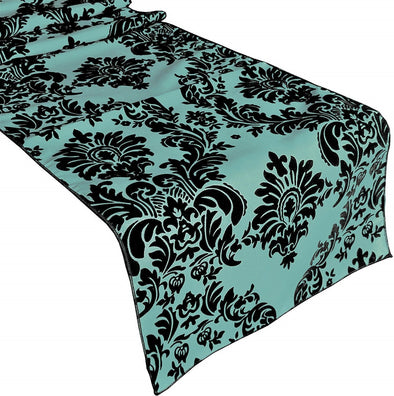 Damask Flocking Taffeta Table Runner