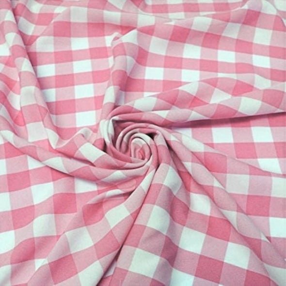 New Creations Fabric & Foam Inc,58/59" Wide 100% Polyester Poplin 1" Square Gingham Checkered Fabric By The Yard
